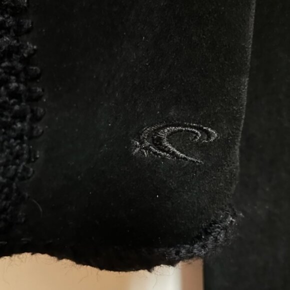 O'Neill black suede leather jacket. - Picture 4 of 10